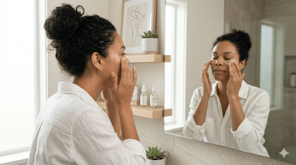 Under-eye massage to reduce dark circles fast