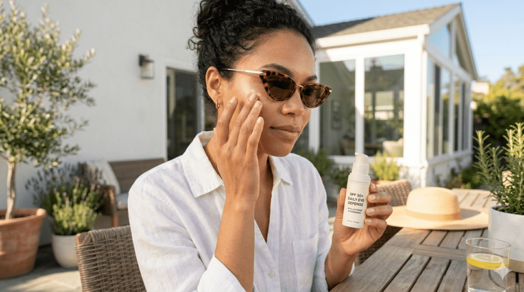 Using sunscreen to reduce dark circles fast
