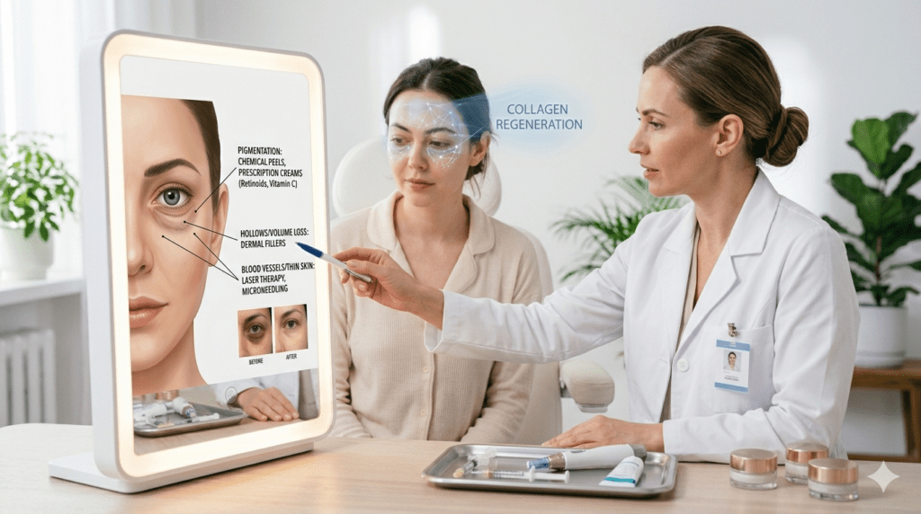 Dermatologist treatment to reduce dark circles fast