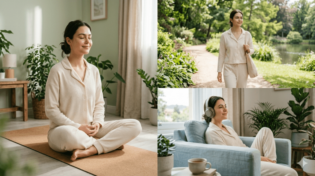 Exercise and stress relief to reduce dark circles fast