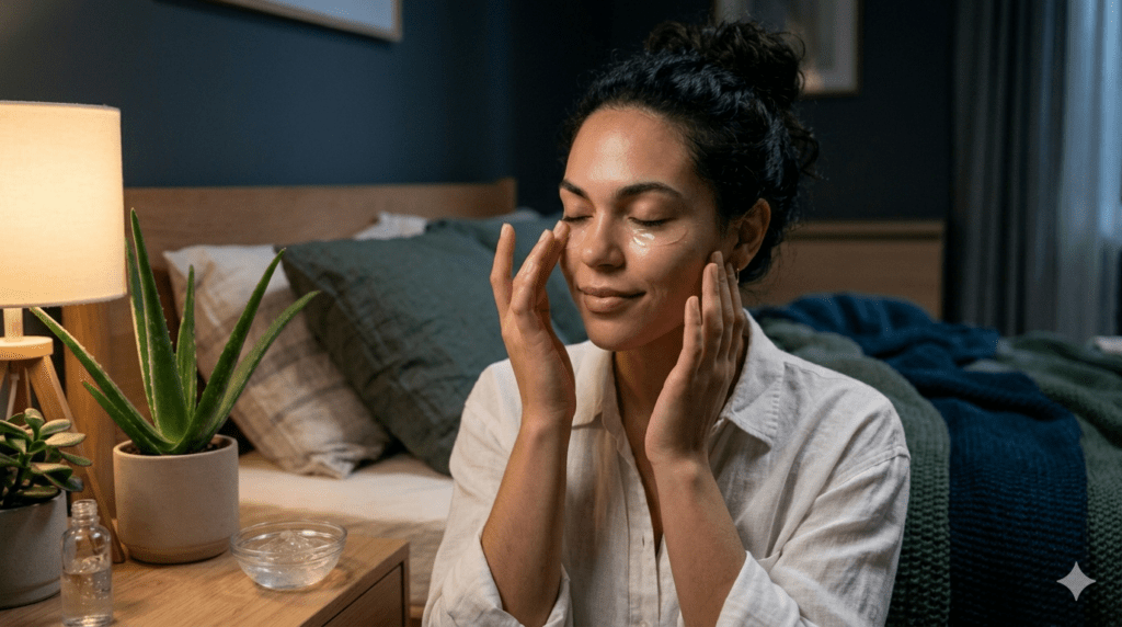 Under-eye massage to reduce dark circles fast